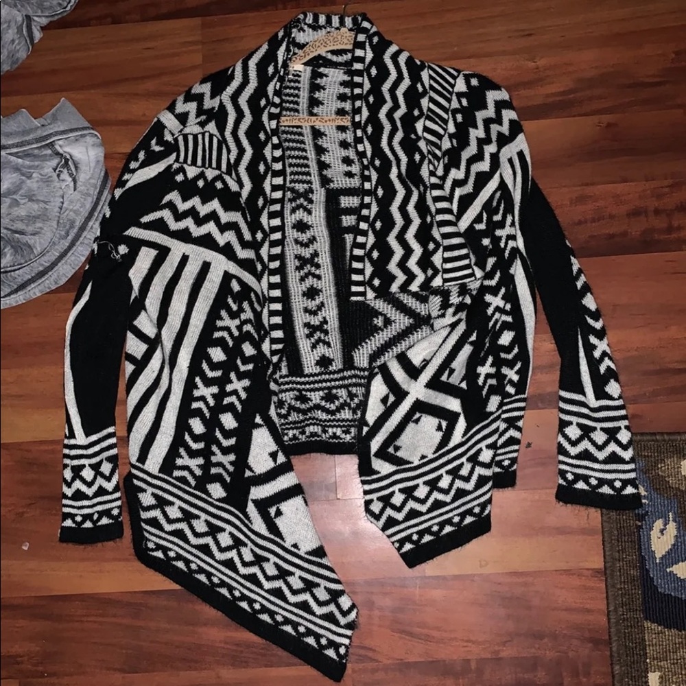 Black and white cardigan